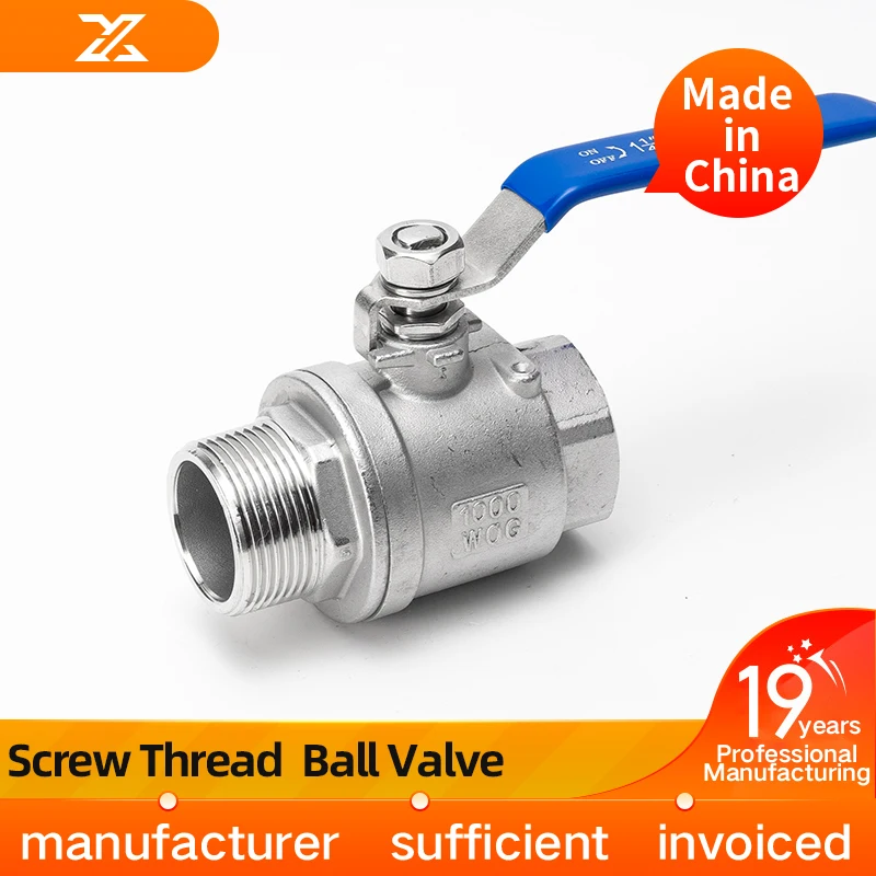 

304 stainless steel inner and outer ball valve, tap water valve switch, inner and outer thread 4 points/6 points/1 inc