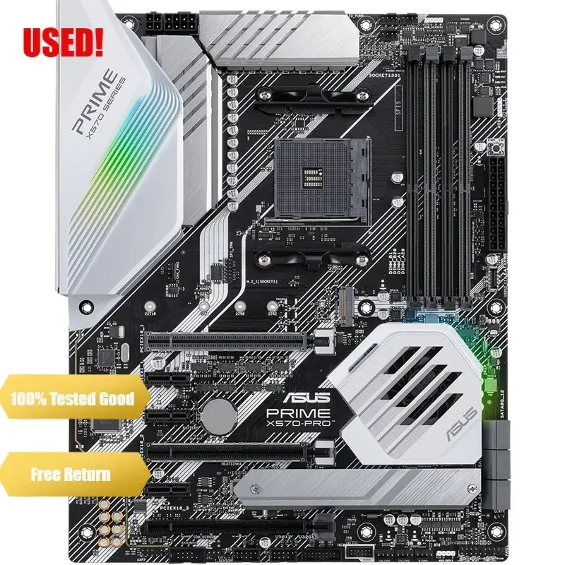 Материнская плата ASUS PRIME X570-PRO AM4 AMD X570 DDR4 128 ГБ PCI-E 4.0 HDMI SATA III USB3.2 ATX для процессора Ryzen 3 PRO 3200G 5600G