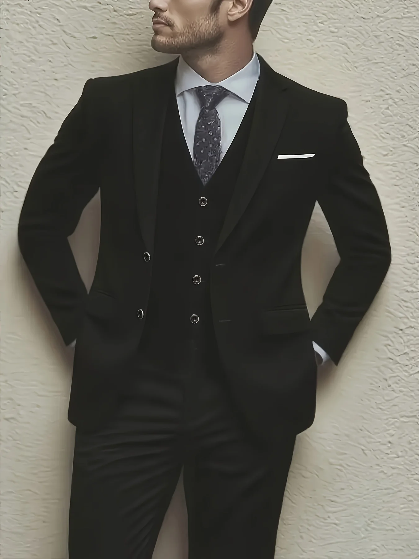 

New Arrival Men's 3-Piece Suit Slim Fit Formal Set – Perfect for Wedding, Party, Business, Prom & All Formal Occasions