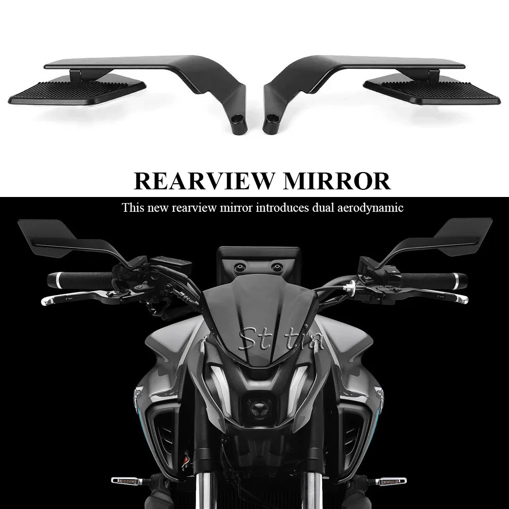 

For YAMAHA MT03 MT07 MT09 MT09 MT10 SP ABS MT 07 Motorcycle Rearview Mirror Invisible Wing Adjustable Rotating Side View Mirror