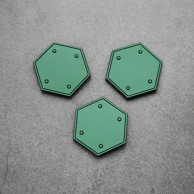 

Explosive Reactions Will Only Damage Your Mini PVC Morale Badge Hexagonal Hook&oop Patch for Backpack Hats Reactive Armor Badge