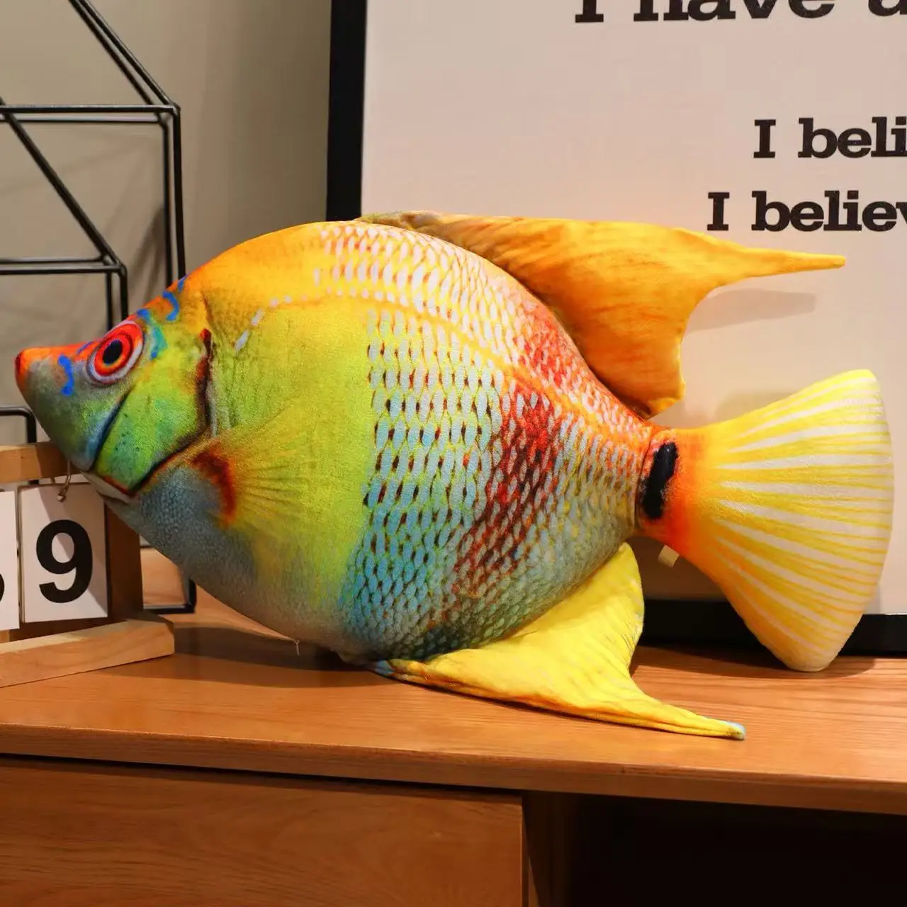 최신 시뮬레이션 바다 물고기 베개 귀여운 봉제 인형 만화 애니메이션 귀여운 가정용 어린이 생일 선물 재미있는 인형