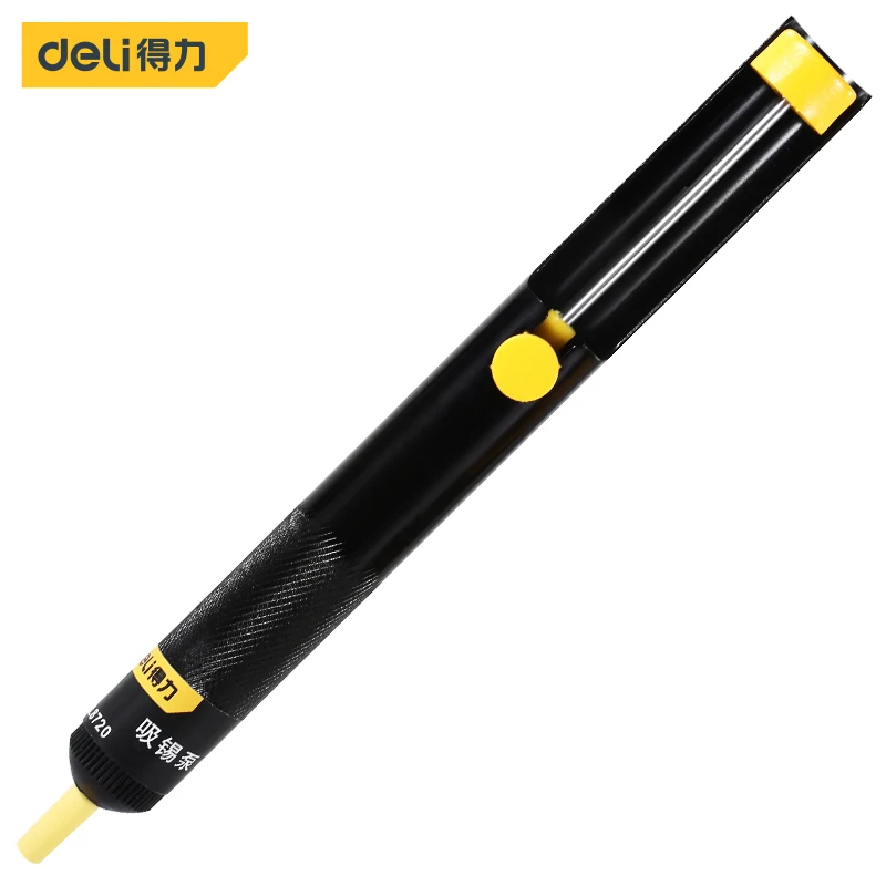 Deli Aluminum Metal Desoldering Pump Suction Tin Gun Soldering Sucker Pen Removal Vacuum Soldering Desolder Hand Welding Tools