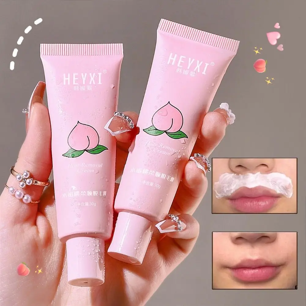 

Painless Whitening Skin Care Non-Irritating Hair Removal Cream for Lips Armpit Legs Arms Depilatory Cream Peach Hair Removal