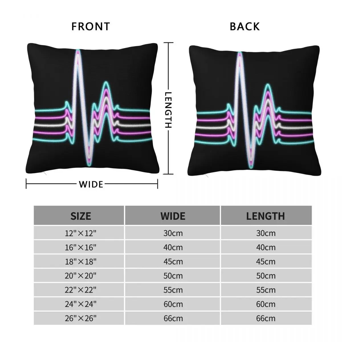 Trans Survivor Heartbeat Flag Square Pillowcase Polyester Linen Velvet Printed Zip Decor Home 18
