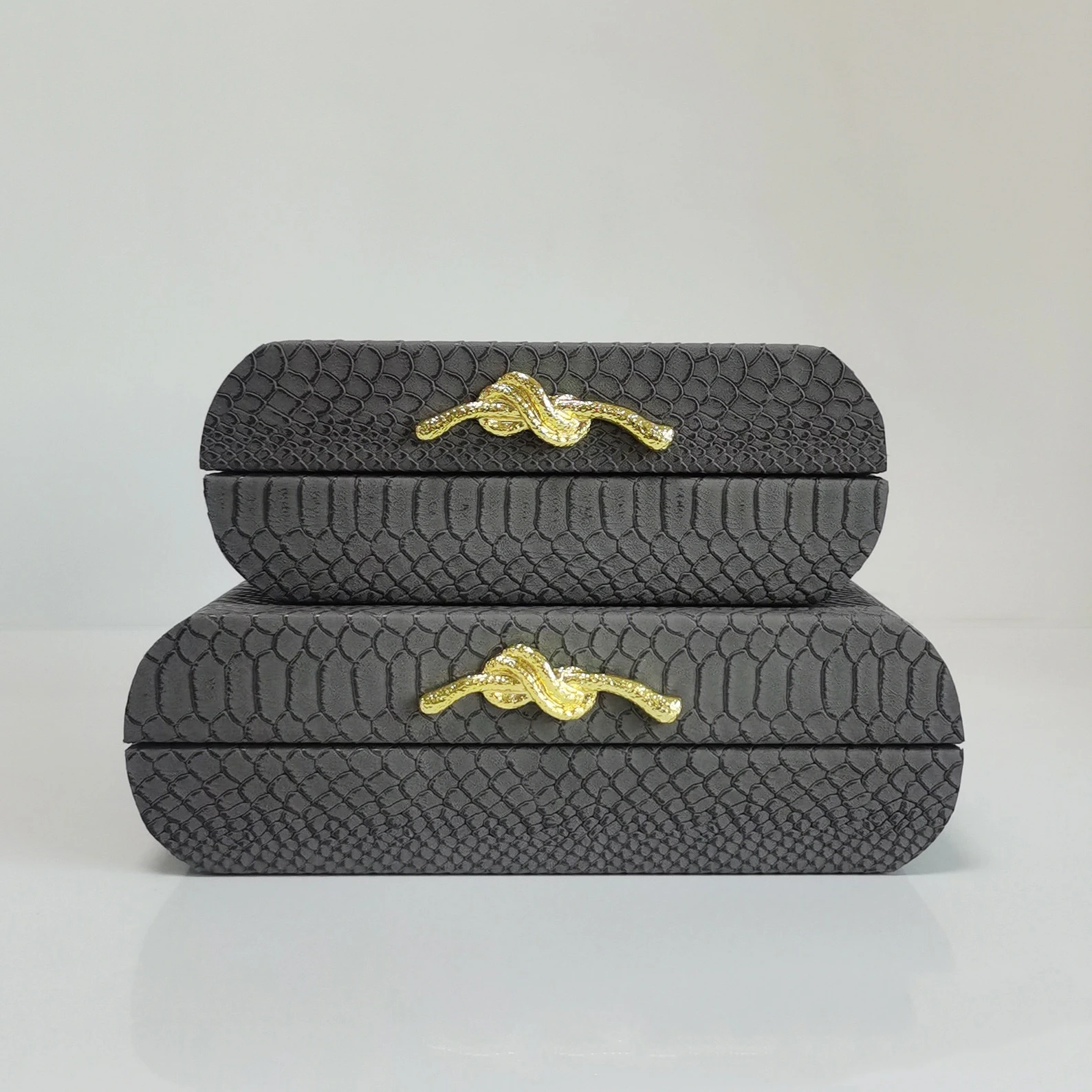 

Современная роскошная кожаная шкатулка для драгоценностей для украшения домашнего рабочего стола