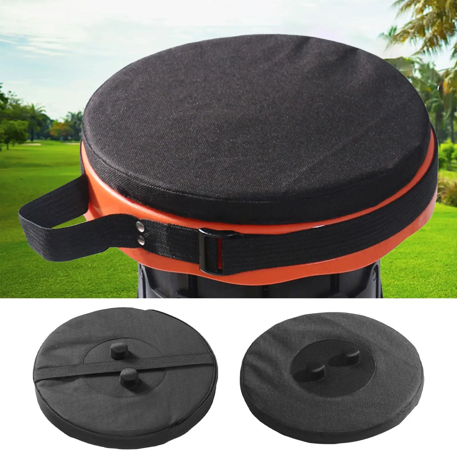 Stool Cushion Retractable Stool Cover Thickened Chair Pads Chair Cushion with Elastic Strap Round Cushion Stool Pad Waterproof