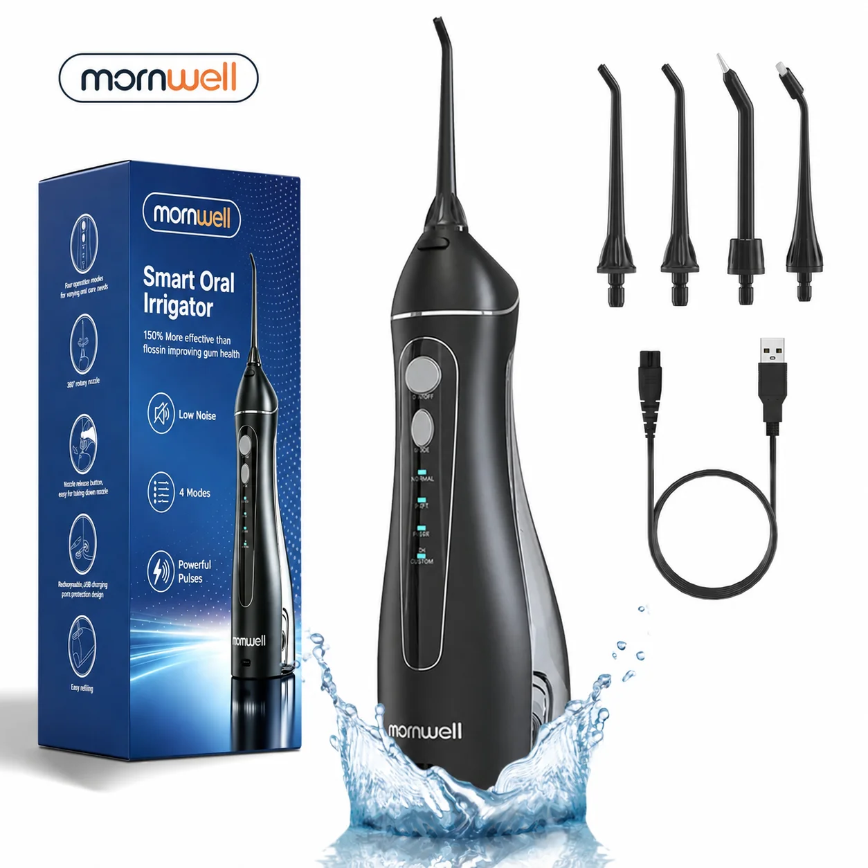 Water Flosser Cordless - Irrigador Bucal Inalámbrico para Dientes F18,