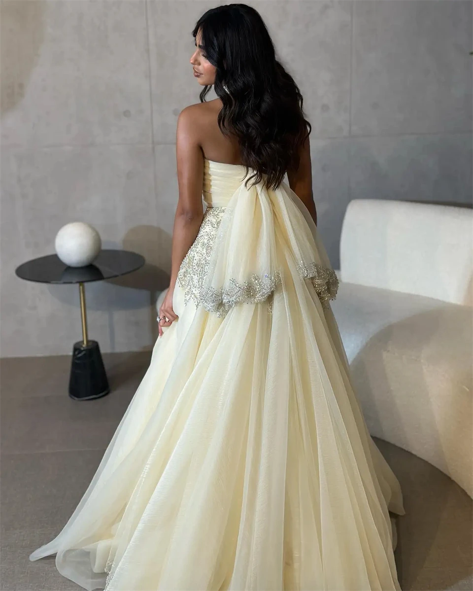 Modern Halter Chiffon Duba Criss-cross Beading Crystal Wedding Dresses For Women 2024 Sweep Train Bridal Gowns Vestidos De Novia