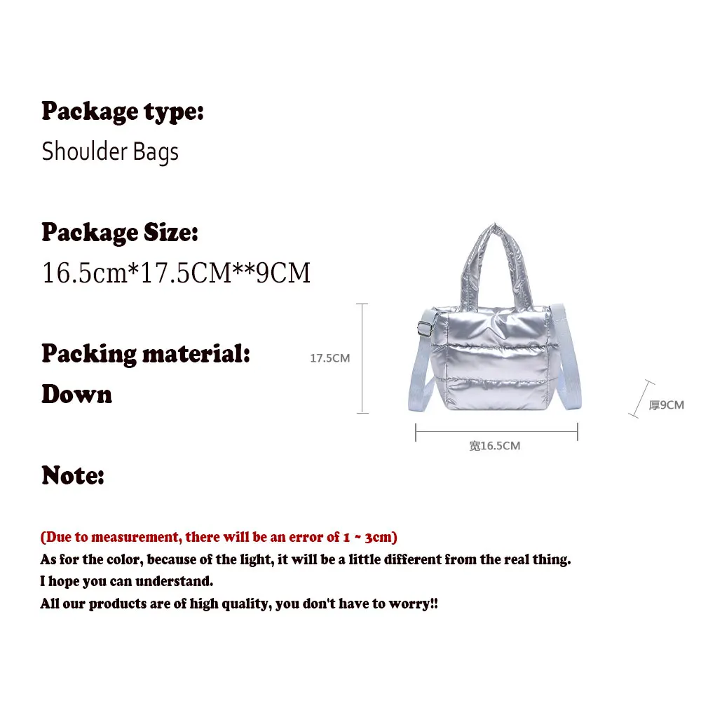 Frauen Taschen Frau Puffy Leichte Handtasche Große Kapazität Gesteppte Schulter Tasche Verstellbaren Riemen Puffer Tote Handtasche Einkaufstasche – Detail 1