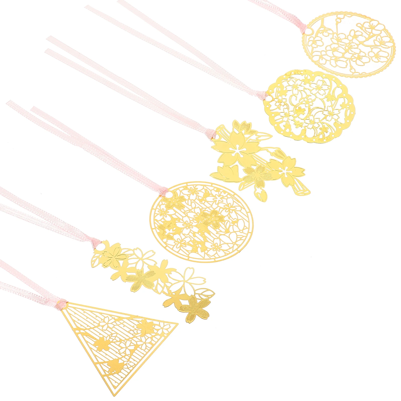 

6pcs Bookmarks Hollow Brass Bookmark Decor Paper Reading Accessories Page Markers for Women Men Student Supplies Elegant