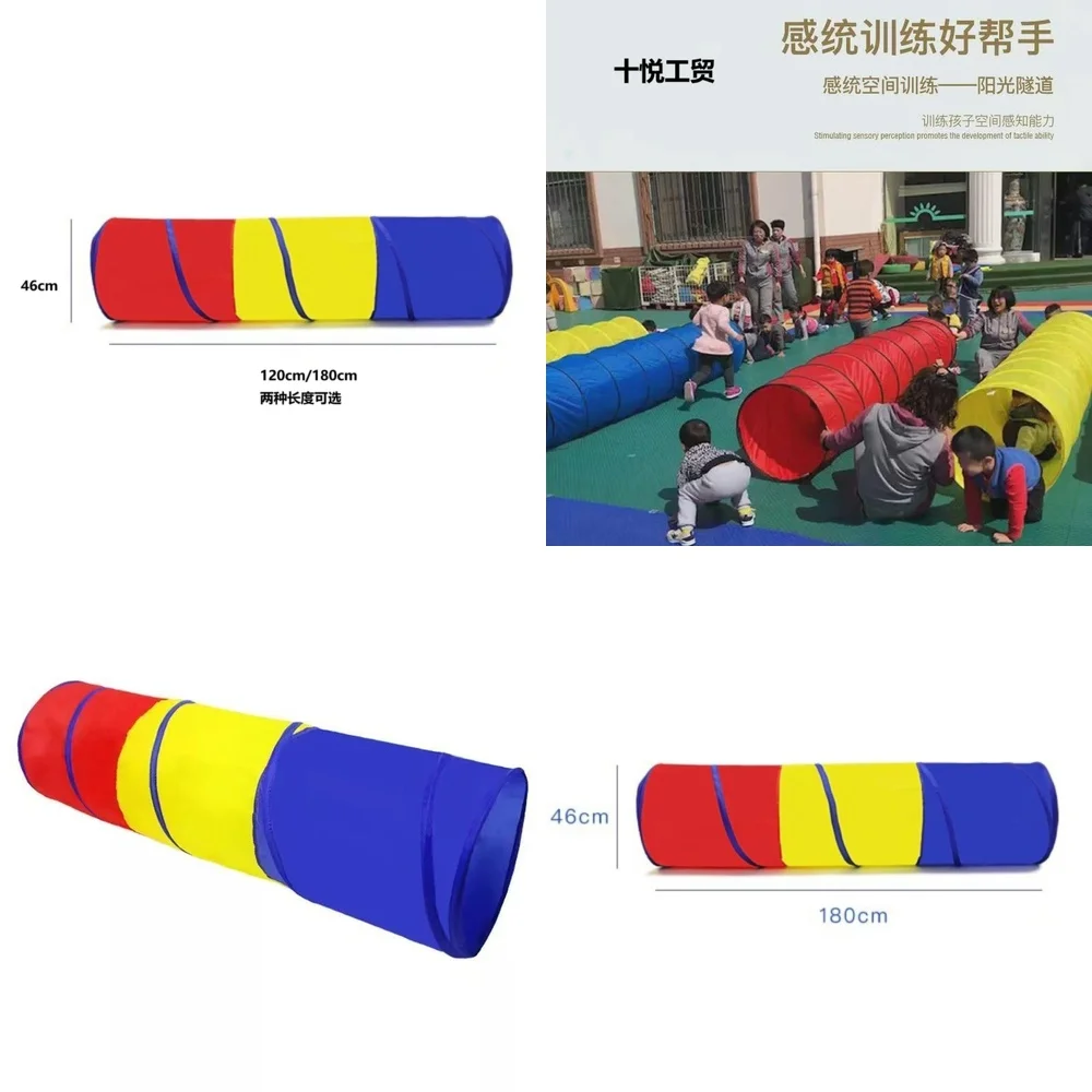 

Foldable Rainbow Crawl Tunnel for Kids Toddlers Indoor Outdoor Play Tent with Red Yellow Blue Colorful Passages for Pets Dogs