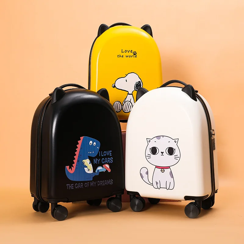 18 Inch Customizable Pattern Children's Luggage Cartoon Boarding Case Universal Roller Travel Password Trolley Box