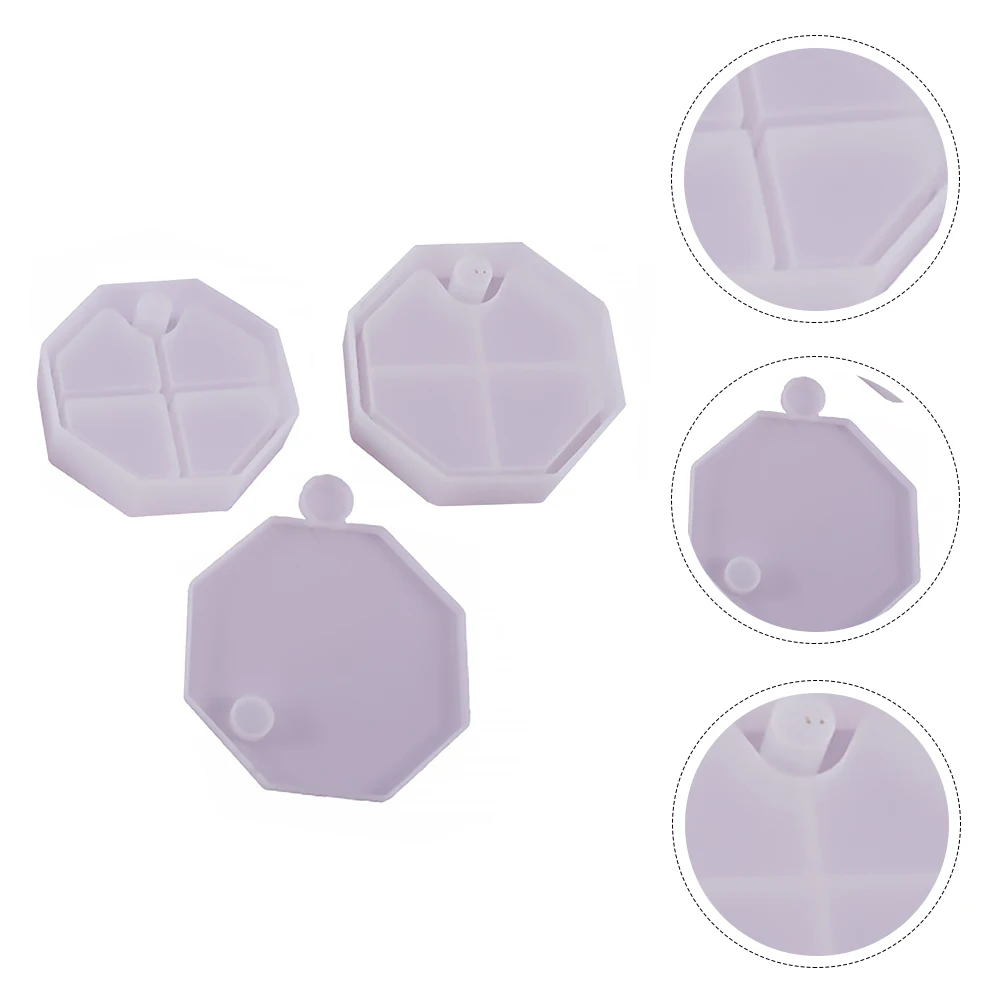 

3 Pcs DIY Jewelry Box Mold Silicone Octagon Epoxy Resin Casting Multi Layer Rotating Tray Storage Case White Transparent