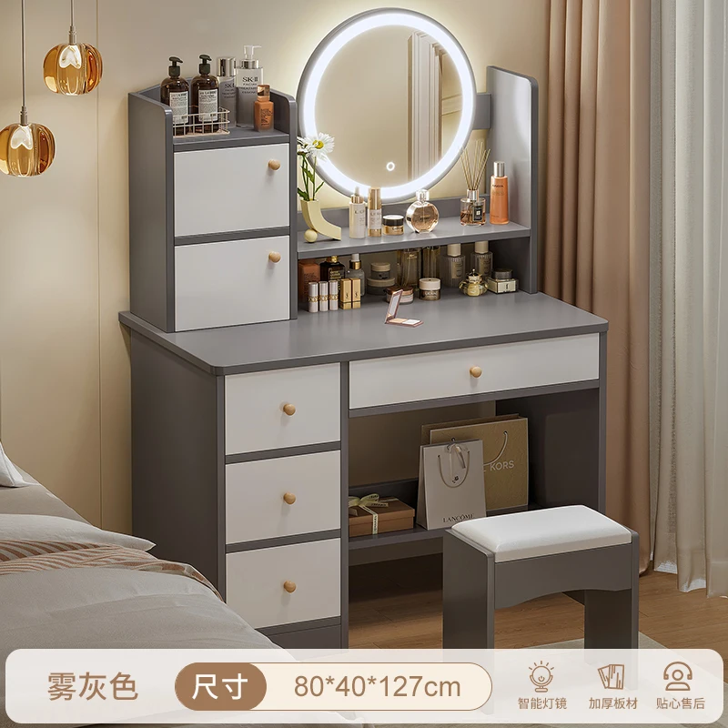 Girls Accessories Dressing Table Mirror Bedroom Organizer Set Dressing Table Vanity Makeup Espejo Tocador Home Furniture