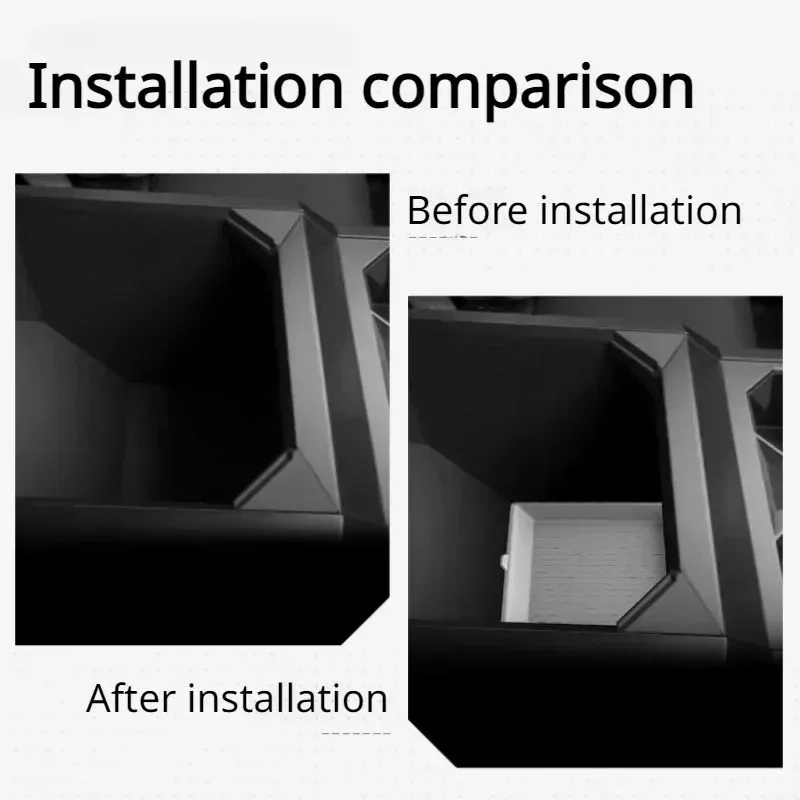 สำหรับเทสล่า ไซเบอร์ทรัค ปี 2024 2025 แผ่นรองที่วางแขน กล่องเก็บของ แผ่นรองกันลื่นสำหรับคอนโซลกลาง ถาดจัดระเบียบ อุปกรณ์เสริมสำหรับรถกระบะ