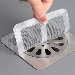 1/10Pcs Disposable Floor Drain Sticker Bathroom Hair Filter Stopper Shower Drain Cover Anti-blocking Kitchen Sink Strainers