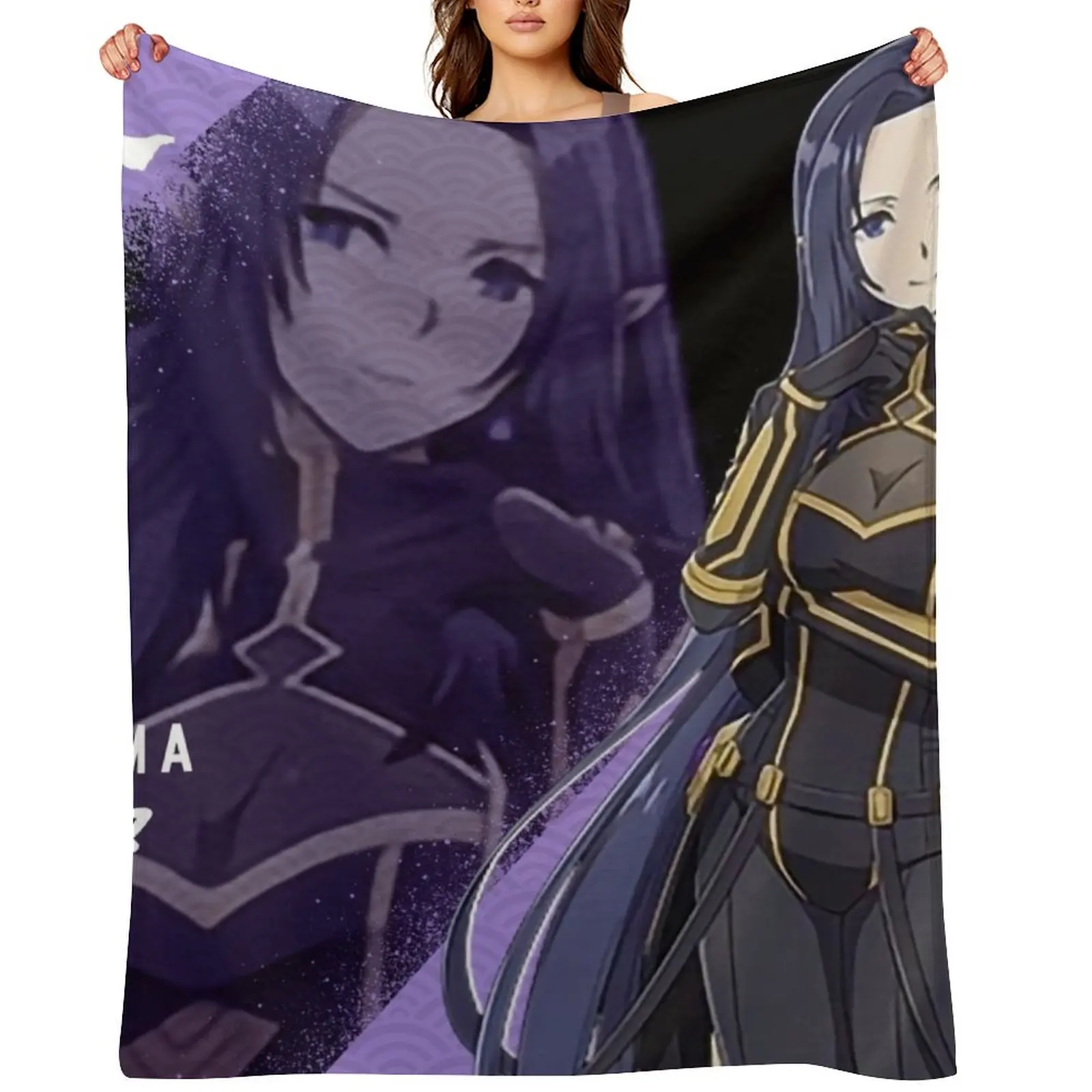 

Gamma ガンマ The Eminence in Shadow Throw Blanket Baby Moving Vintage Flannel Fabric Blankets