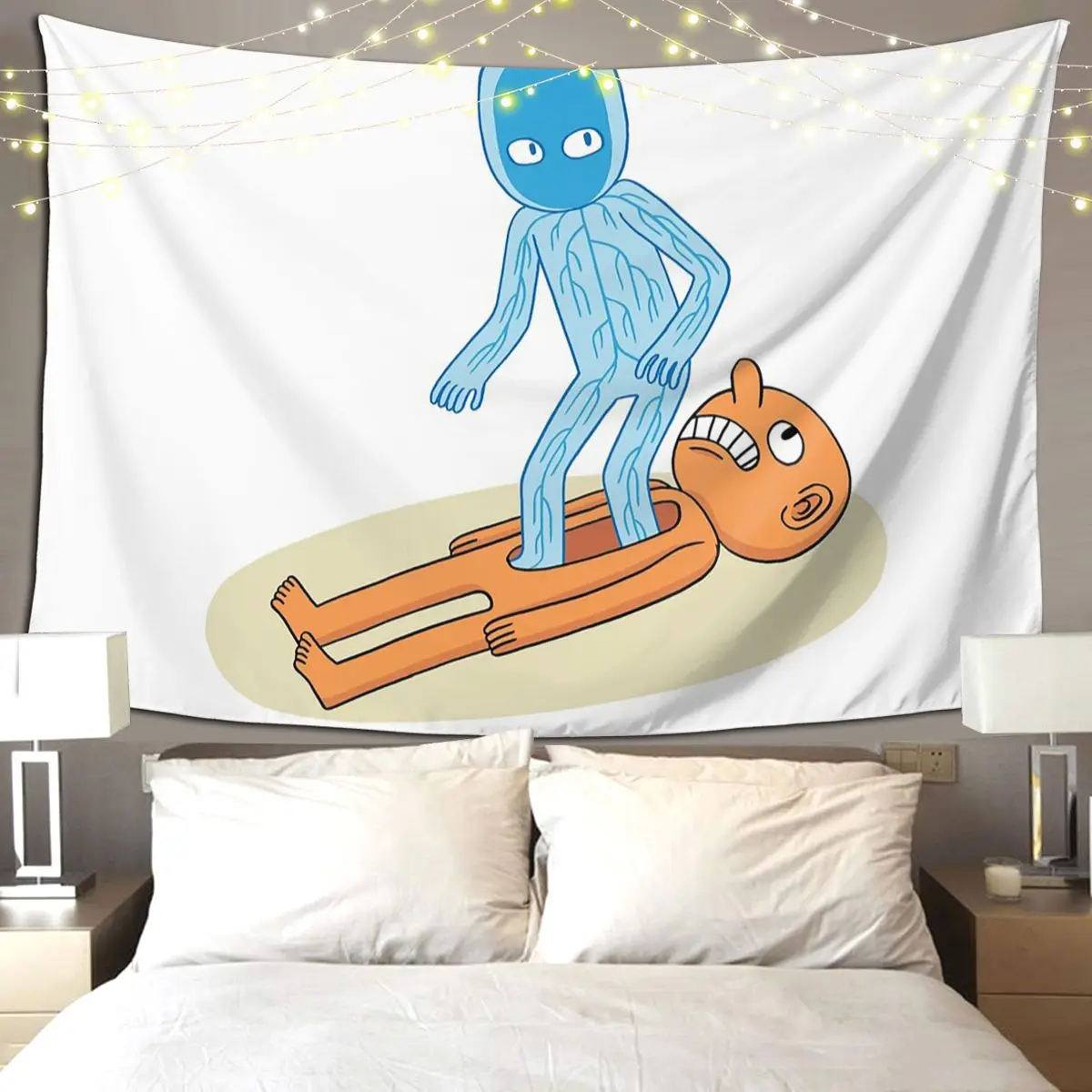 

Гобелен с призраком в стиле хиппи, настенный эстетический домашний декор, гобелены для гостиной, спальни, общежития