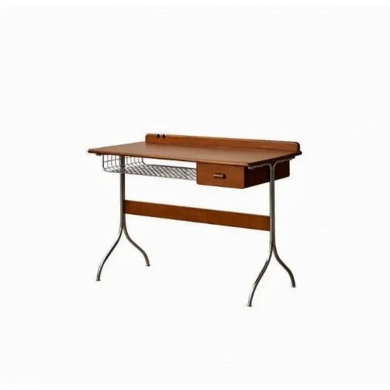 style wooden antique Japanese style desk, bedroom for girls, solid wood, internet famous stainless steel rectangular table