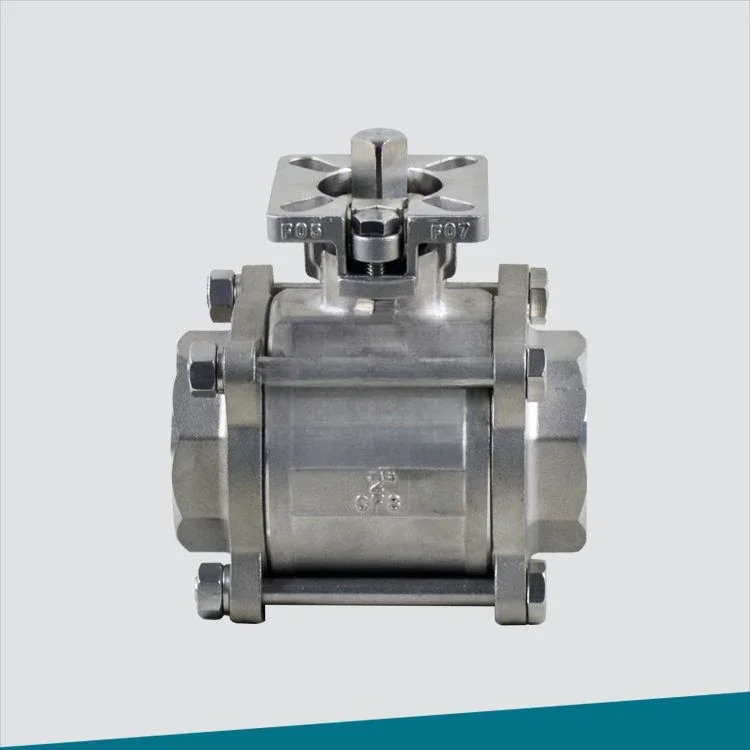 All-inclusive high platform three-piece internal thread ball valve wire port full diameter soft seal