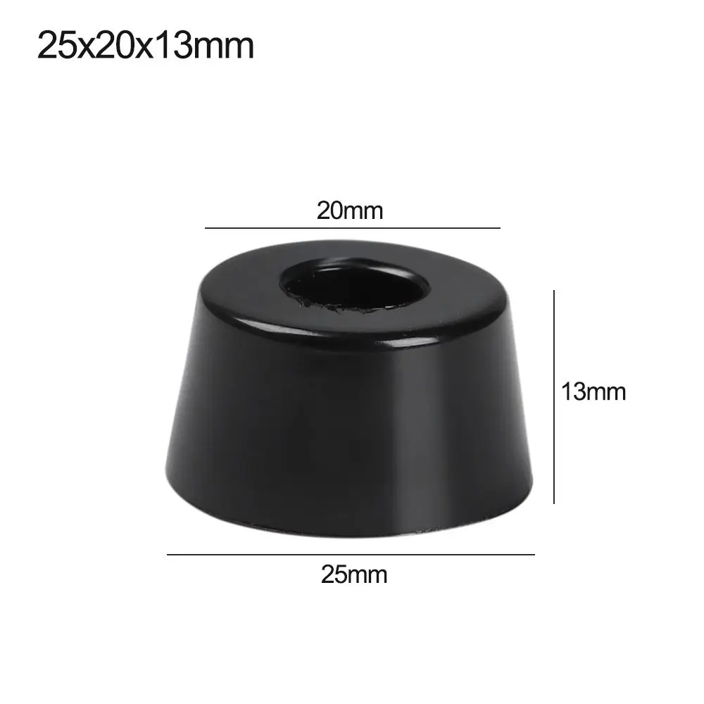 10 pcs Furniture Parts Black Cabinet Speaker Protective Pad Furniture Slip Feet Tapered PVC Foot Mat
