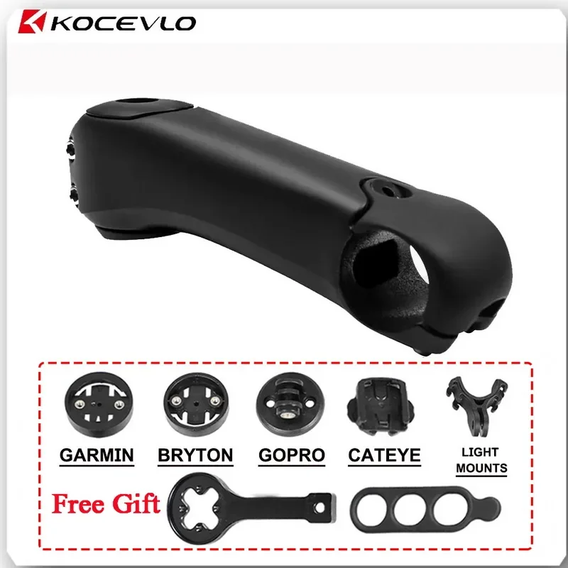 

KOCEVLO Bike Aero Stem T1000 Carbon Fiber MTB/Road Bike Carbon Stem 3 degrees adjust with computer mounts bicycle accessories