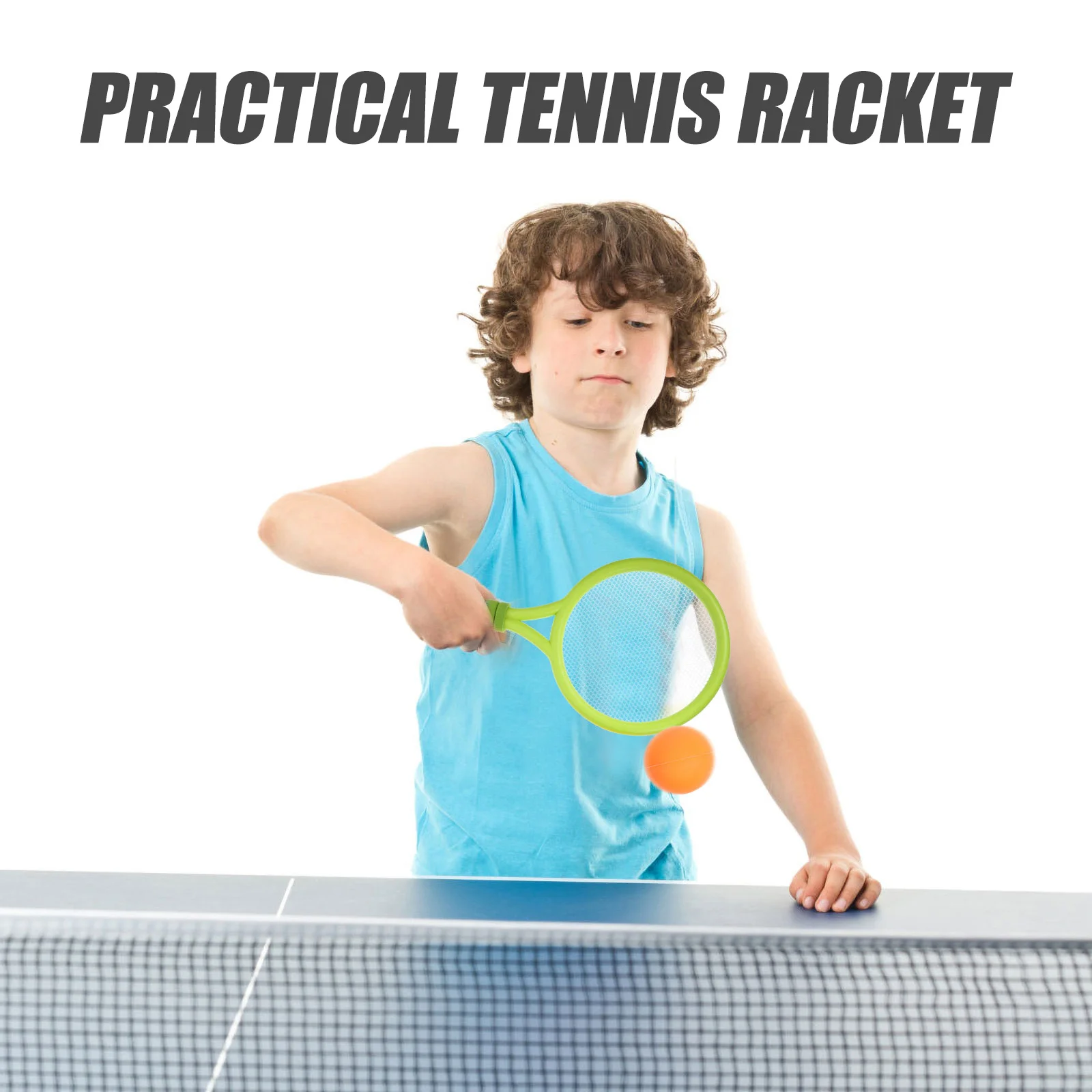 

1Pair Children Tennis Racket Set Plastic Lightweight Oval Head Includes Ball Outdoor Activity Sports Equipment
