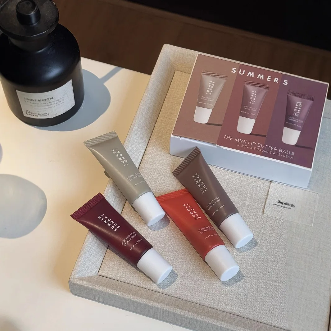 Conjunto de brilho labial de 4 peças completo, requintado, prático, confortável, hidratante, natural, conjunto de maquiagem portátil