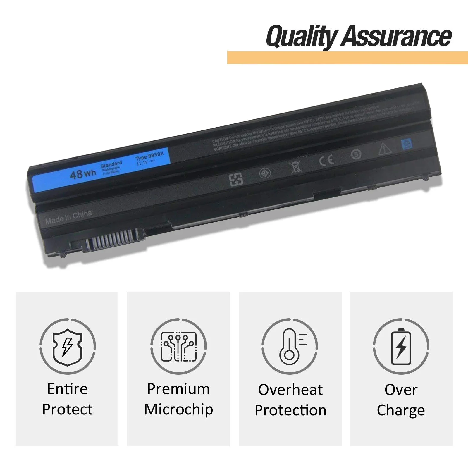 8858X Laptop Battery for Dell Inspiron 14R 5420 15R 5520 7520 17R 4720 7420 Latitude E5520 E6420 Vostro 3560 T54FJ 11.1V 48Wh