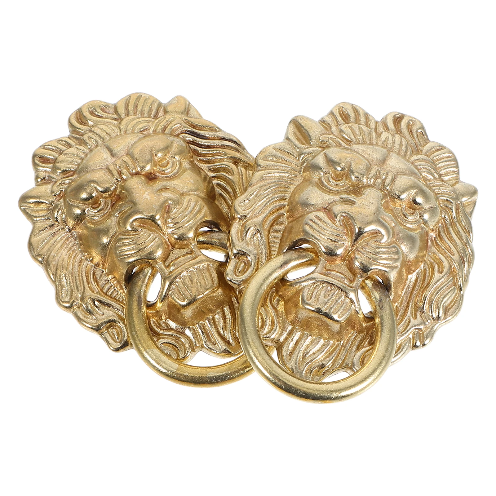 

2pcs Classic Lion Knocker Handle Kitchen Cabinet Lion Chinese Style Decorative Door Drawer Pull HardwareVintage