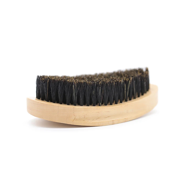 Brosse Poil De Sanglier 360 Wave Brush Beard Shaving Brush Soft Boar Beard Brush Straightener Wave Brush For Men Wood Beard Comb