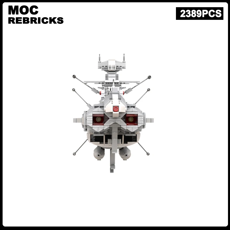 Serie di film di fantascienza Corazzata spaziale 83888 MOC Building Block Modello di assemblaggio Mattoni personalizzati Giocattoli Regali puzzle per bambini