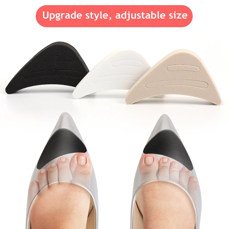 1Pair Women's High Heel Toe Plug Insert Cushion Protector Forefoot Pad Half Feet Insoles Shoe Front Filler Protector Accessories