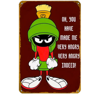 Vintage Marvin The Martian Metal Sign, 12\