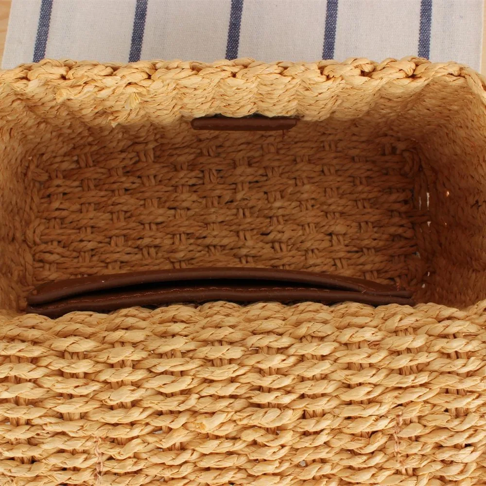 Fashion Small Straw Bag Weave Flap Crossbody Bag for Women Handmade Shoulder Bags Casual Summer Beach Phone Purses 2024