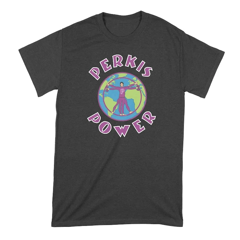 Футболка Perkis Power Shirt Tony Perkis, вдохновленная фильмом «Тяжеловесы», в стиле классической комедии 90-х годов.