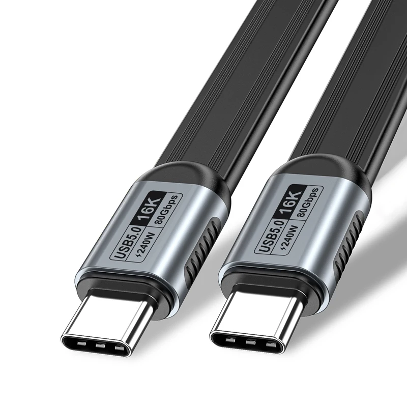 PD240W USB 5.0 Typ-C zu Typ-C Kabel 80Gbps ThunderBolt 5 USB-C Datenkabel 16K@60Hz USB-C Kabel für iPhone 17 Pro Max MacBook