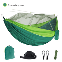Anti Outdoor Camping Hammock With Mosquito Net And Rain Tent Equipment Supplies Shelters Camp Bed Survival Portable Hammock