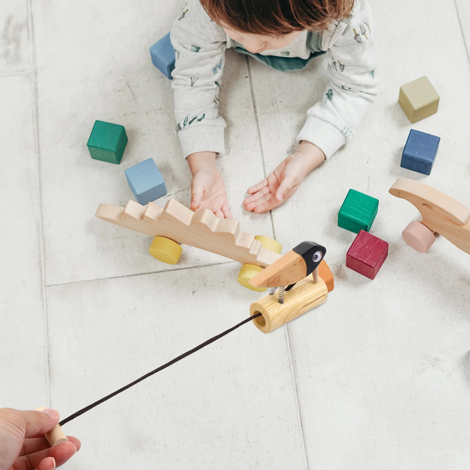 

Woodpecker Shaped Wooden Percussion High Quality Eco Friendly Safe for Simple Rules Clear Sound Durable Educational