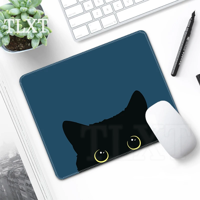 

Mousepads Kawaii Office Deskpad Cute Cat Mouse Pad Computer Mousepad Small Mouse Mat For PC Keyboard Mats Table Rugs Lock Edge