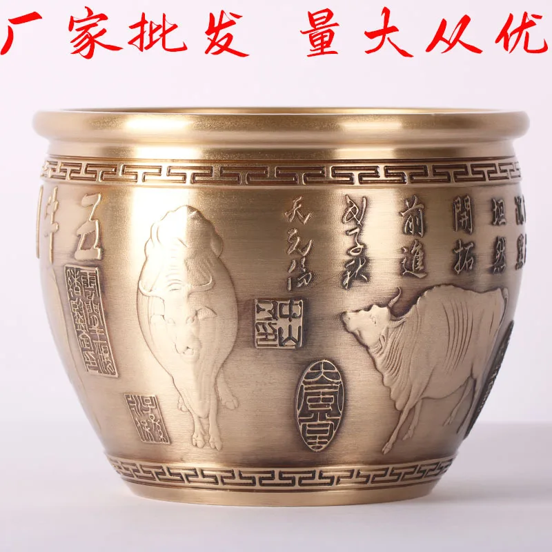 Manufacturer Wholesale Five Ox Picture Vine Bowl Treasure Jar One Piece Dropshipping