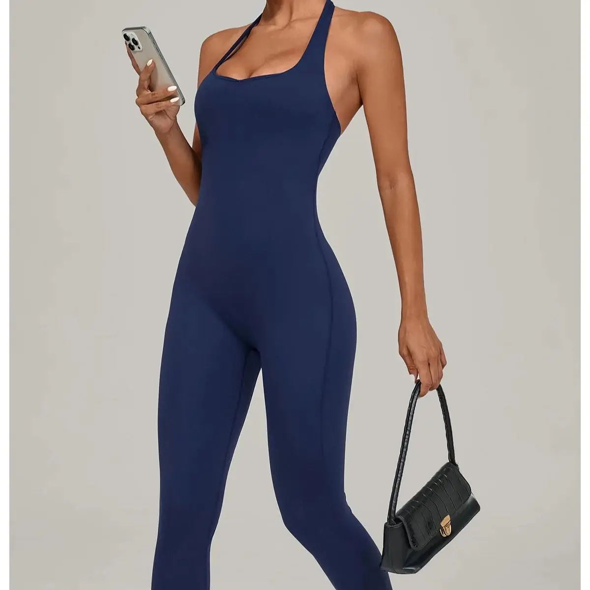 Hanging Neck Yoga Jumpsuit Gym Set Women Sports Jumpsuit Fitness Rompers Female Push Up Workout Outdoor Dance Jumpsuit Yoga Sets