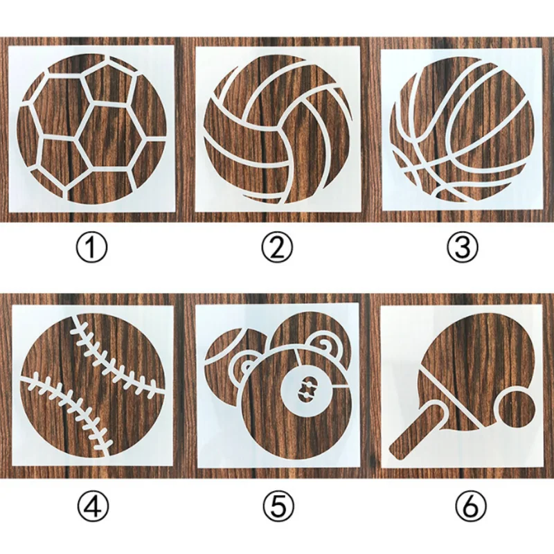 Sports Balls Stencils DIY Layering Wall Scrapbook Journal Stamp Coloring Embossing Album Decoration Painting Template Reusable