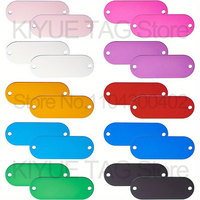 20Pcs Aluminum Blank Pendant Oval Metal Blank Tags Pendants Charms for Jewelry Key Pet Dog Tags kIYUE TAG Making Crafts DIY