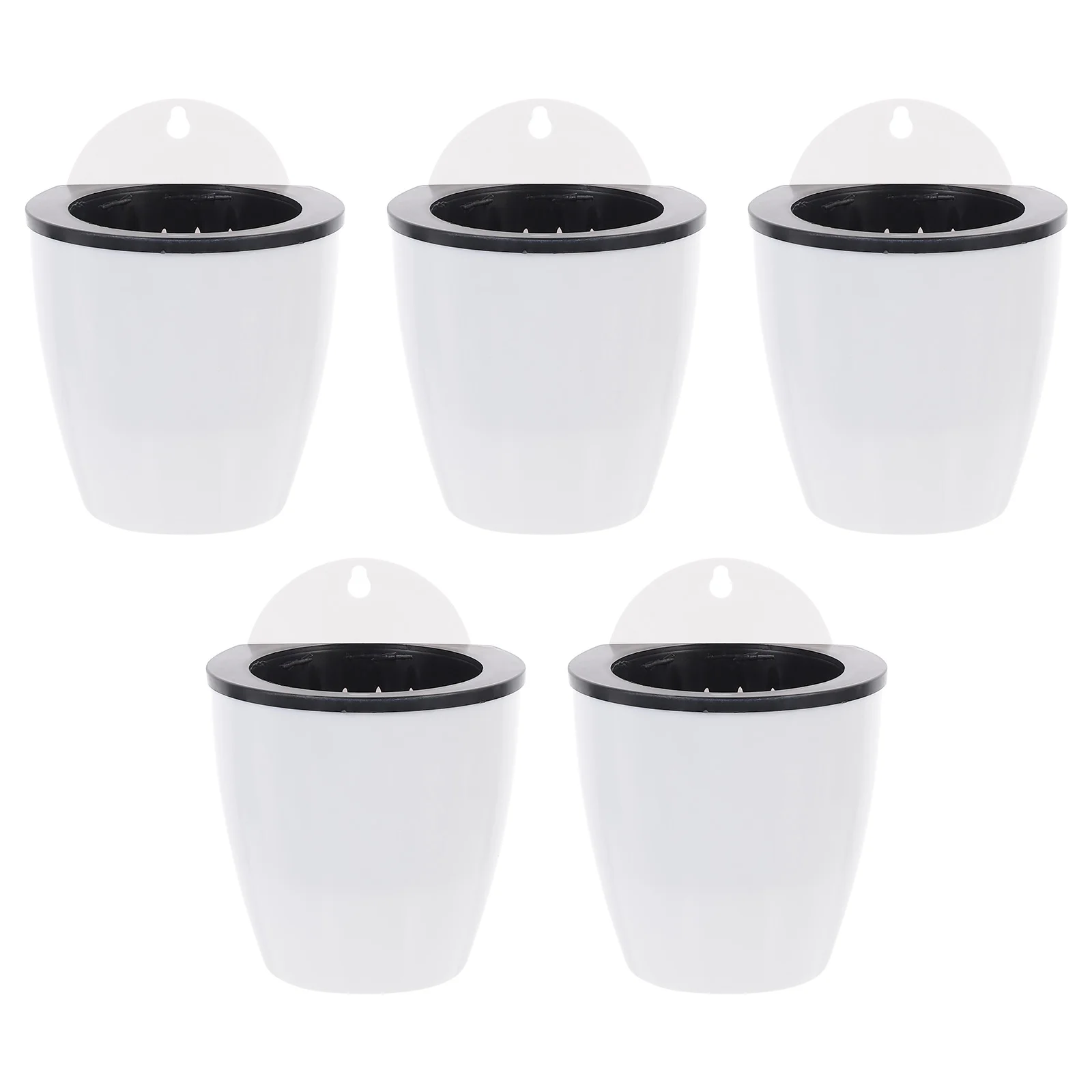 

5pcs Automatic Watering Flower Pot Self-Watering Garden Planters Wall Hanging Planter Removable Inner Pot Durable for Home