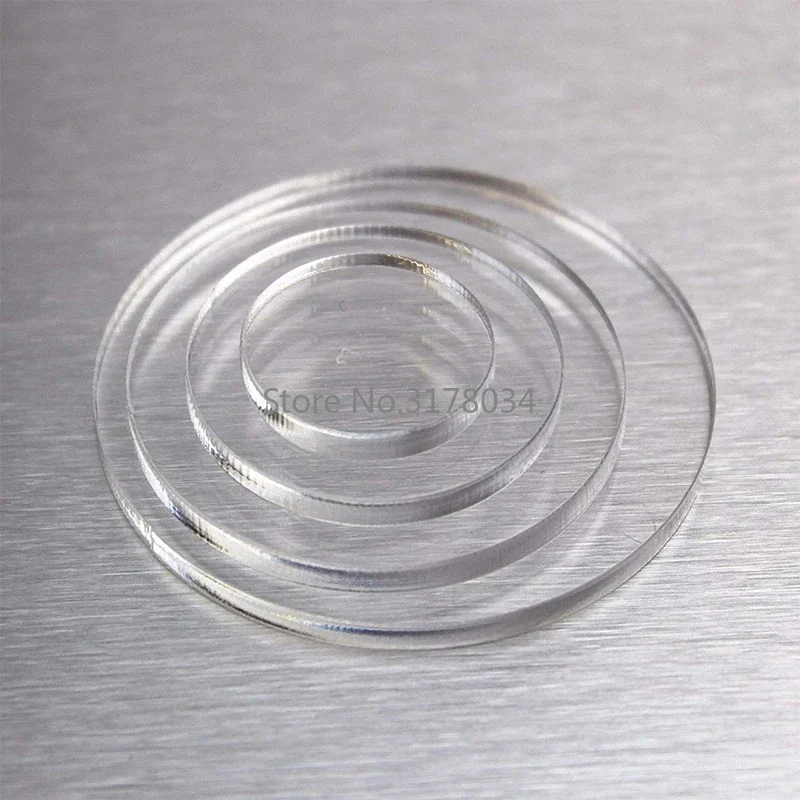 3mm Clear Geëxtrudeerde Cirkel Acryl Schijven Vel Voor fotolijsten Ronde Cake Schijven Houders DIY Craft Bakken Goederen Tool