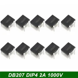 20/40pcs  DB207 2A 1000V Diode Bridge Retifica DB207S DIP4 1000V Power Diode Rectifier Electronic Components DIP-4