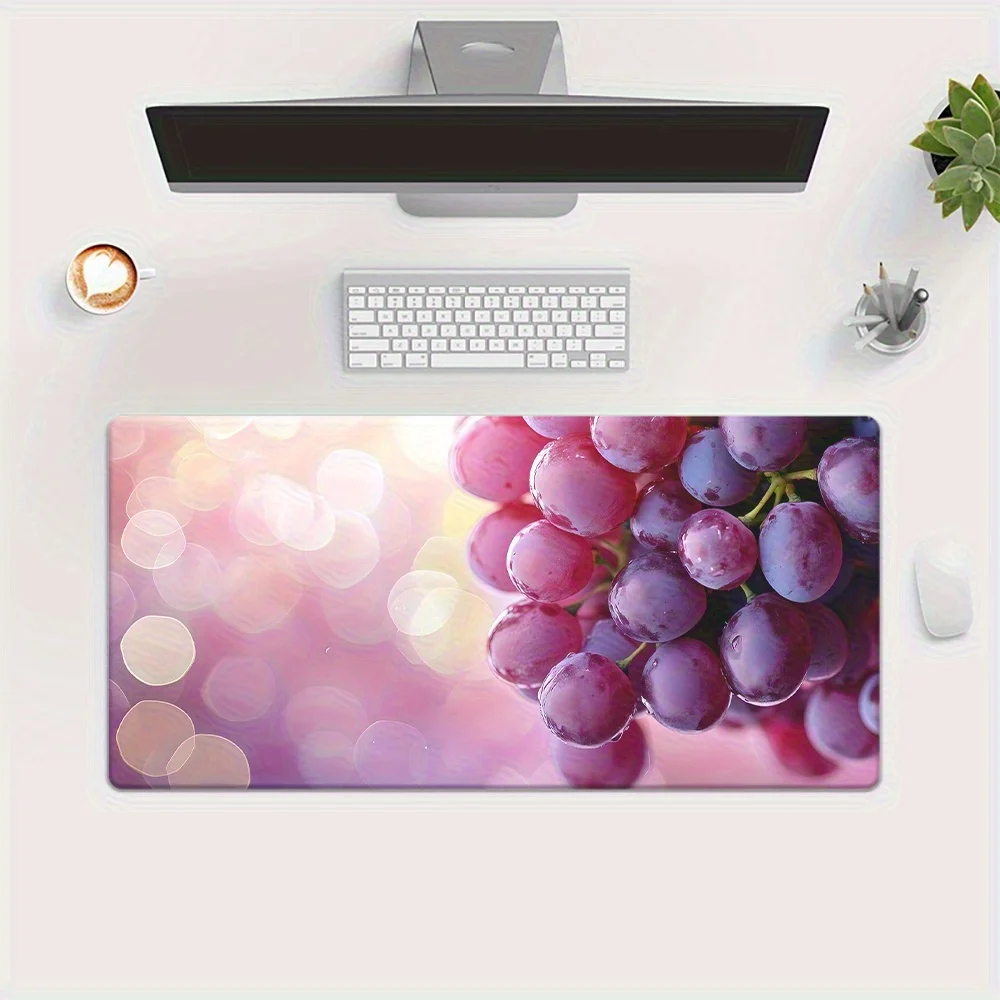 Purple Grapes Bokeh Extra Large Desk Mat Rubber Gaming Mouse Pad for Office and Computer Users