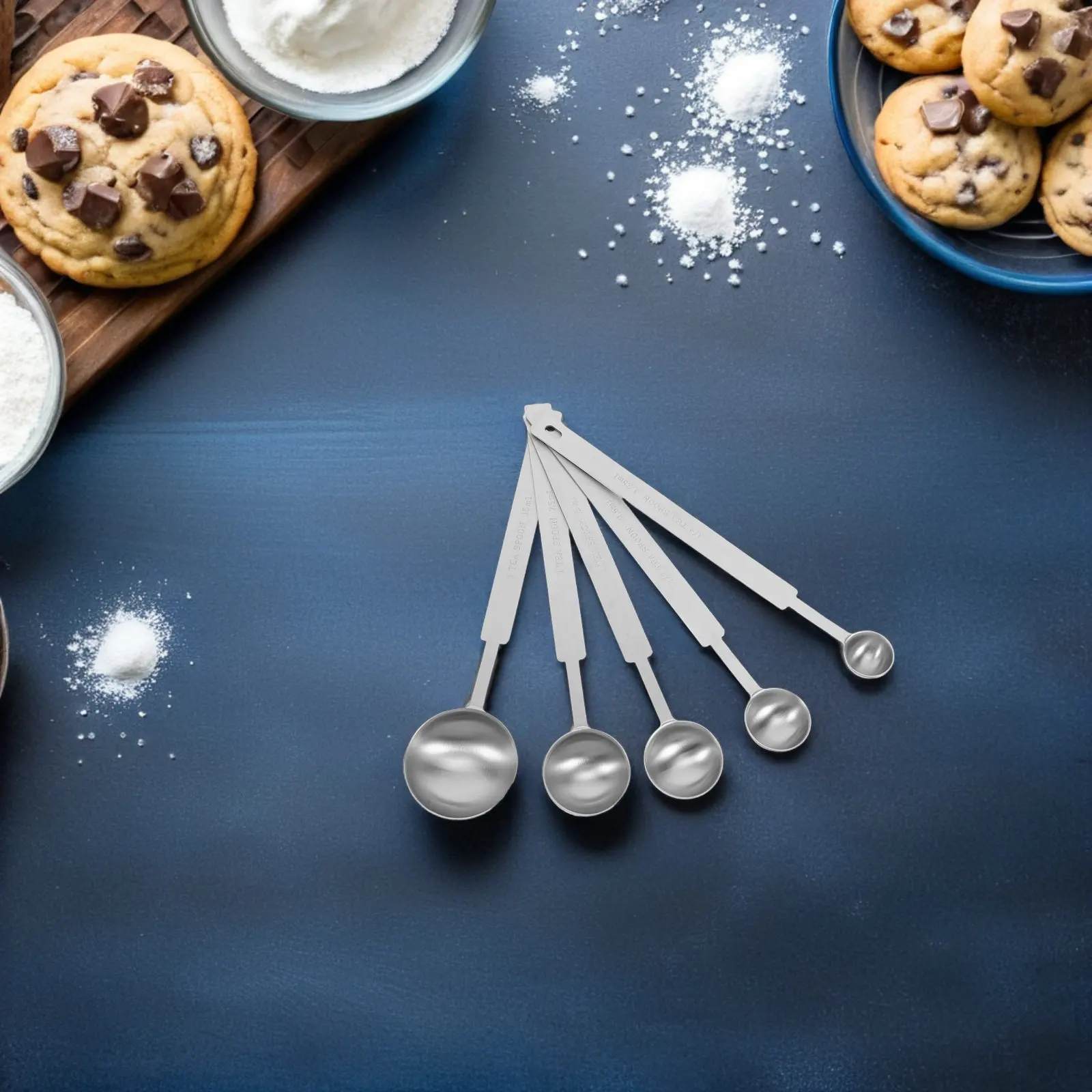 Stainless Steel Measuring Spoons 5 Piece Set Precision Kitchen Scoops for Coffee Tea Sugar Milk Formula